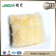 Venta al por mayor Tibetan Mongolian Lamb Fur Wool Cushion Cover